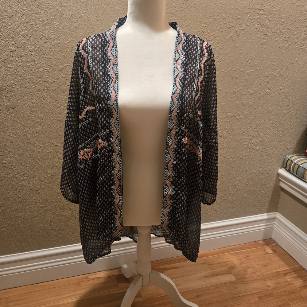 Posh Black and Pink Kimono